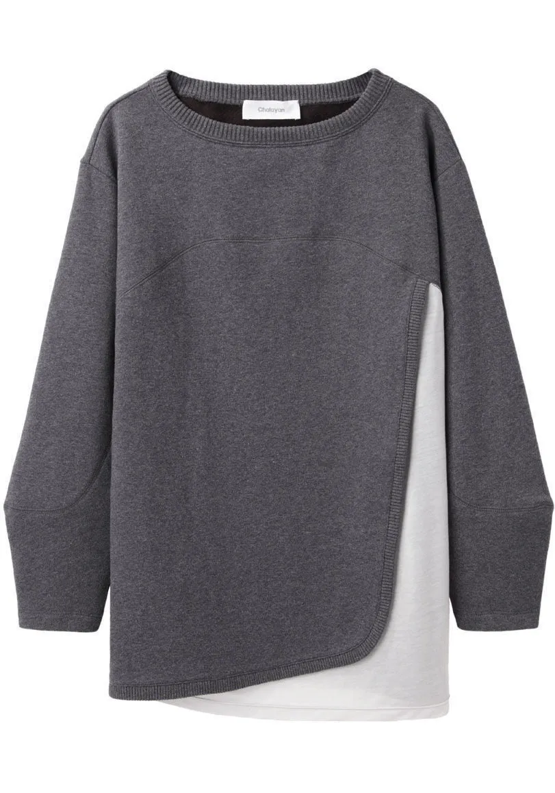 Bi Color Sweat Top