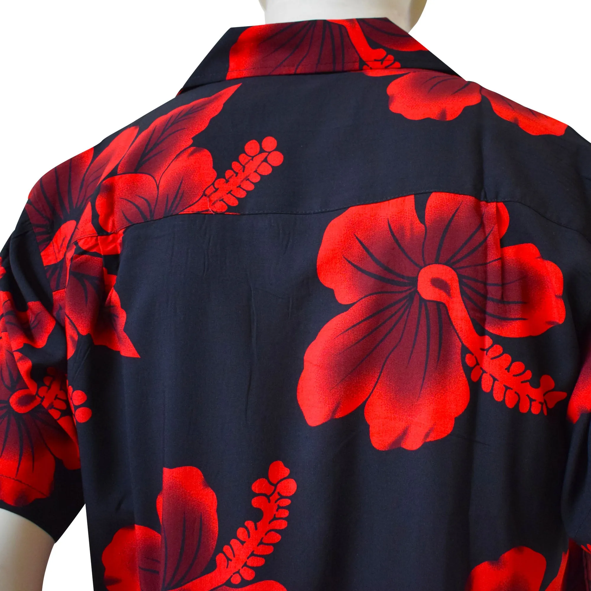 Hibiscus Flower Men's Hawaiian Aloha Shirt (Rayon)