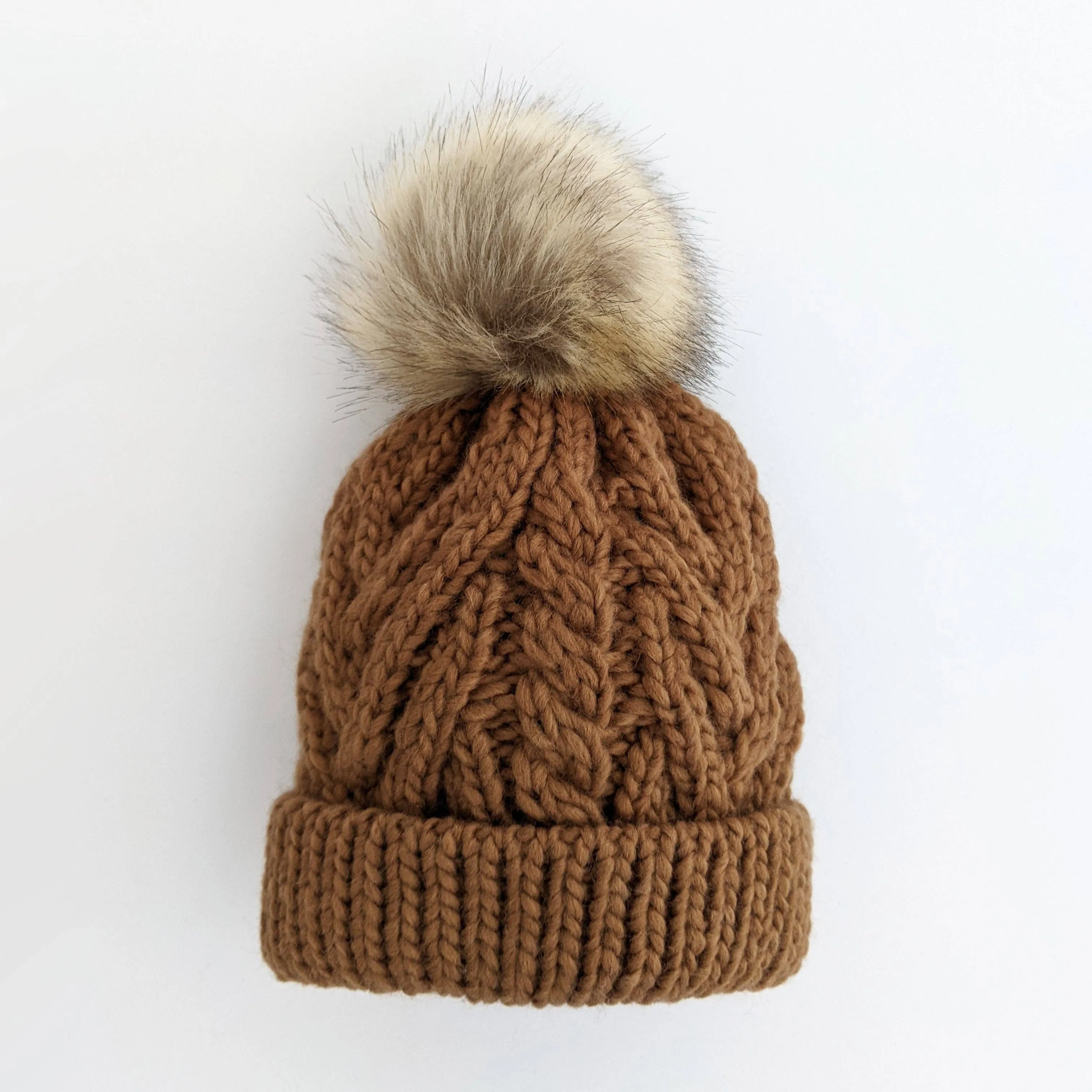 Huggalugs - Pecan Pop Pom Pom Beanie Hat