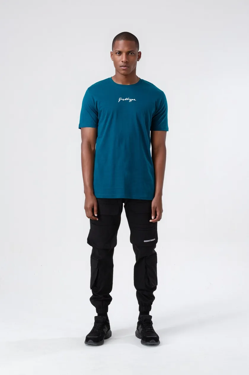 Hype Mens Teal Scribble T-Shirt