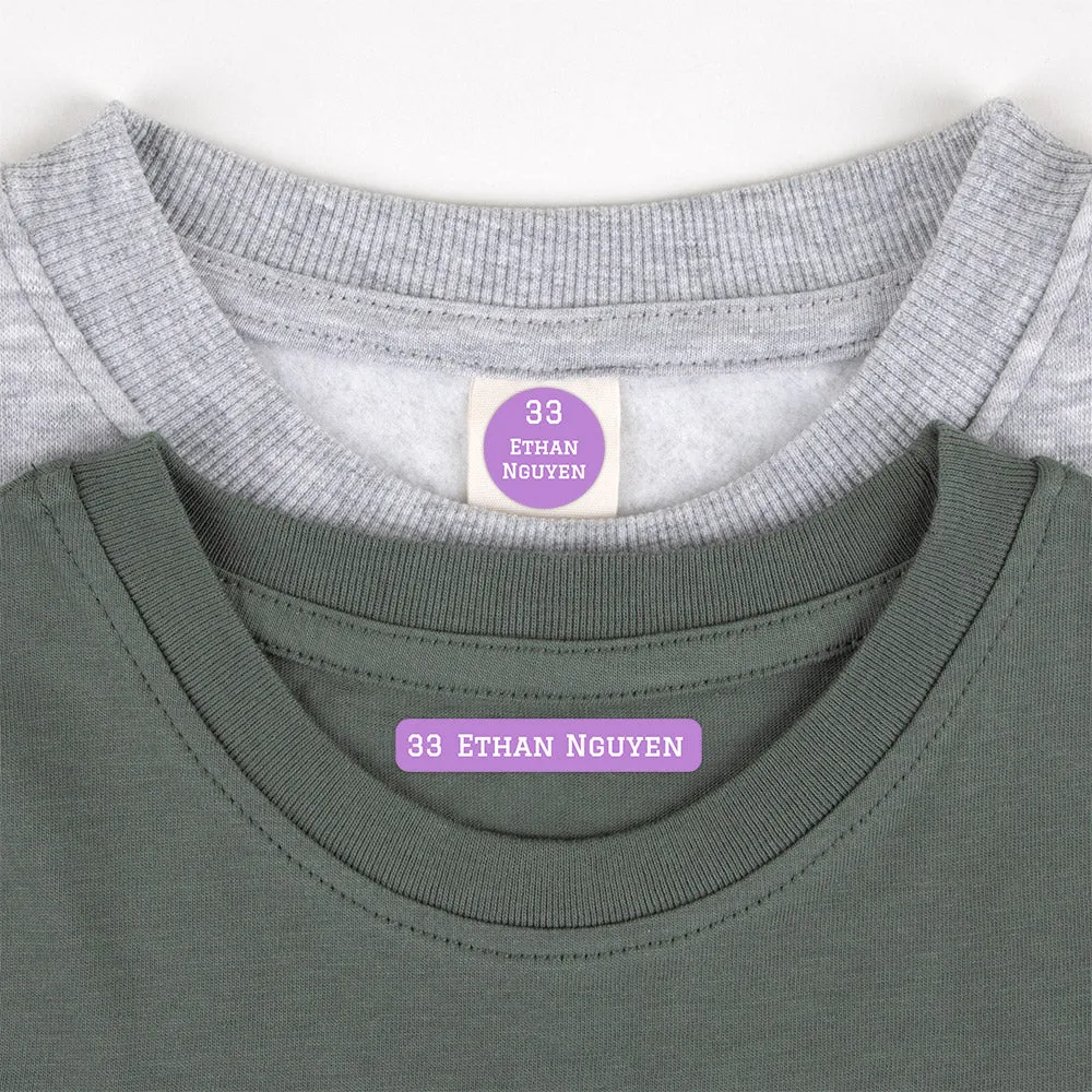 Jersey Camp Clothing Labels Pack