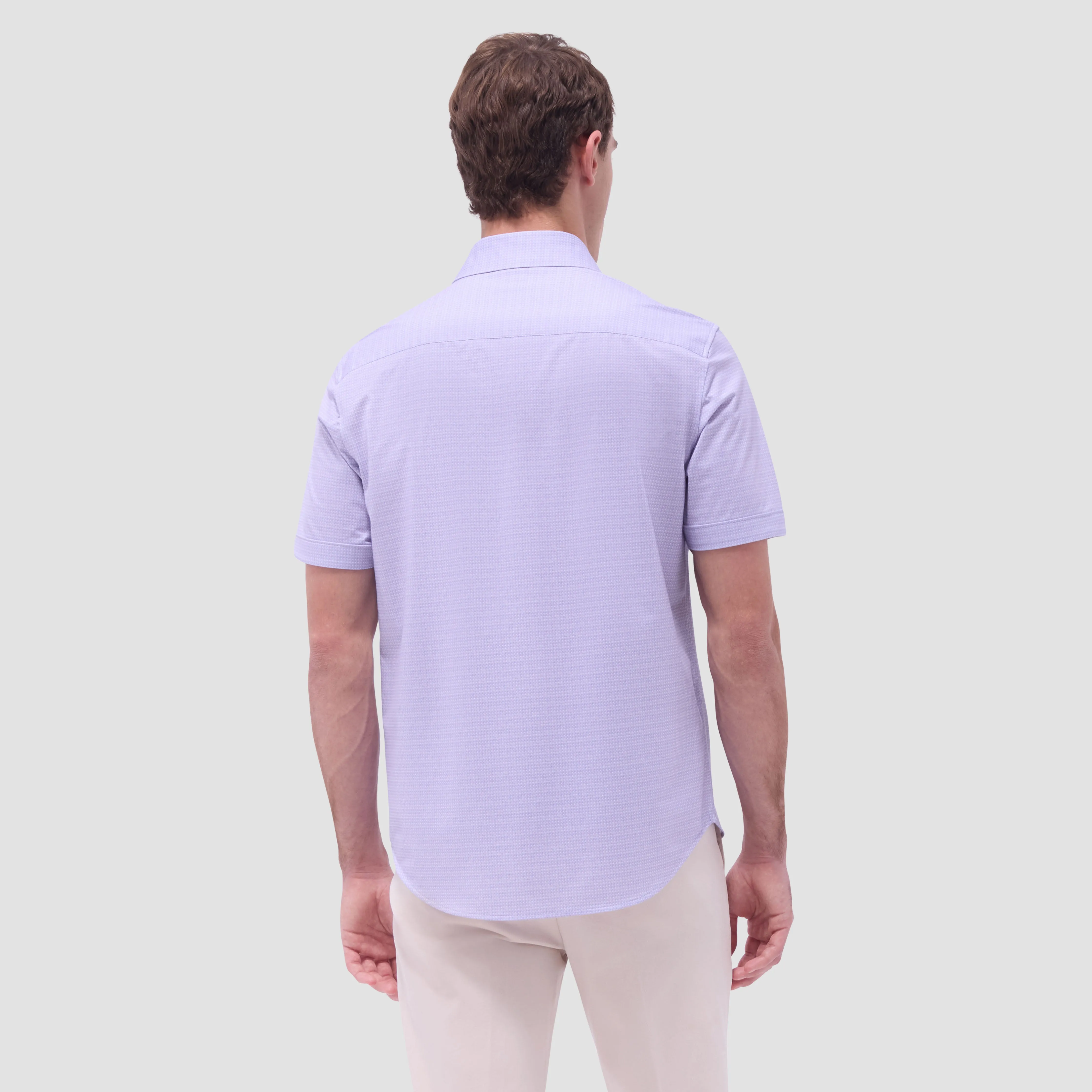 Miles Mini Check OoohCotton Short-Sleeve Shirt