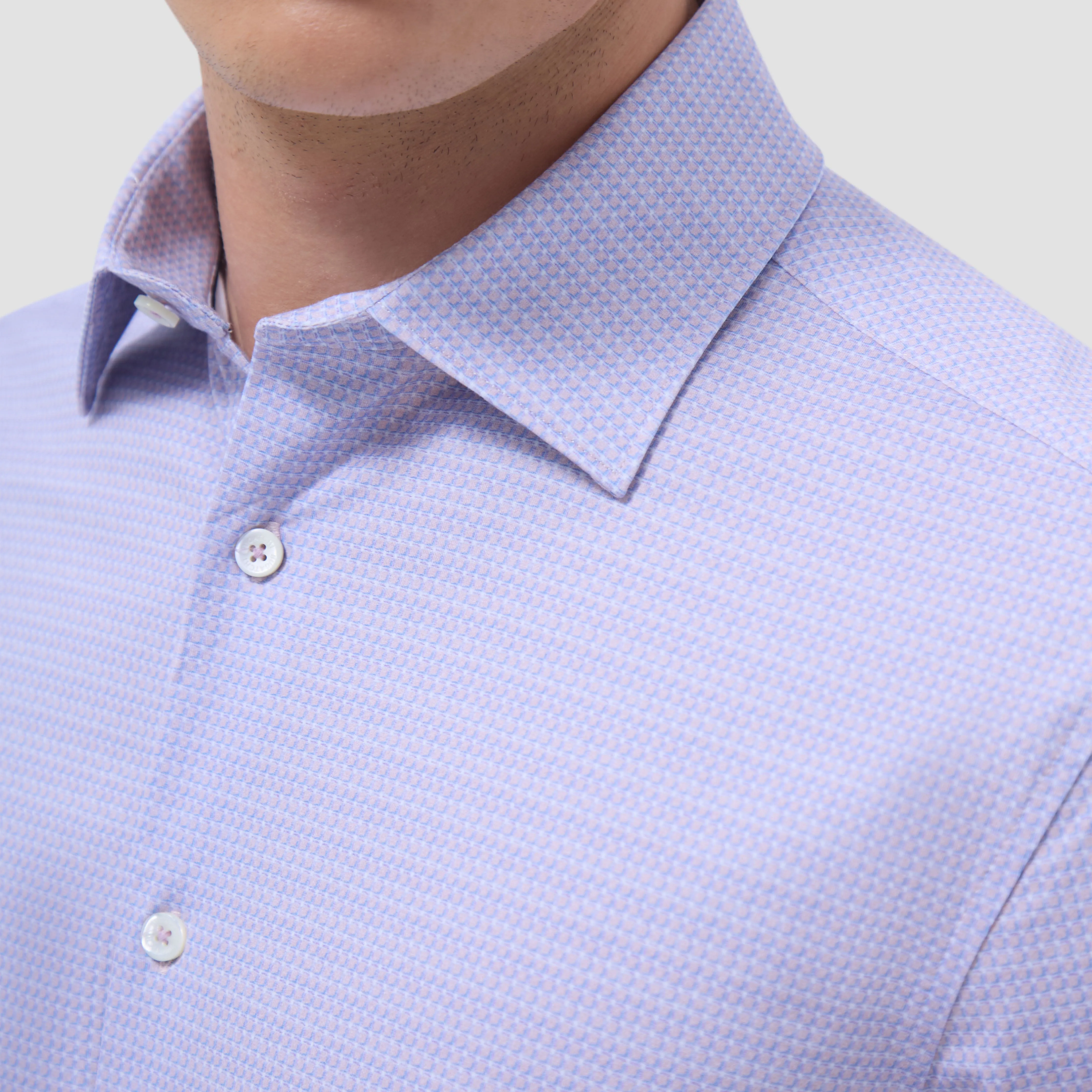 Miles Mini Check OoohCotton Short-Sleeve Shirt