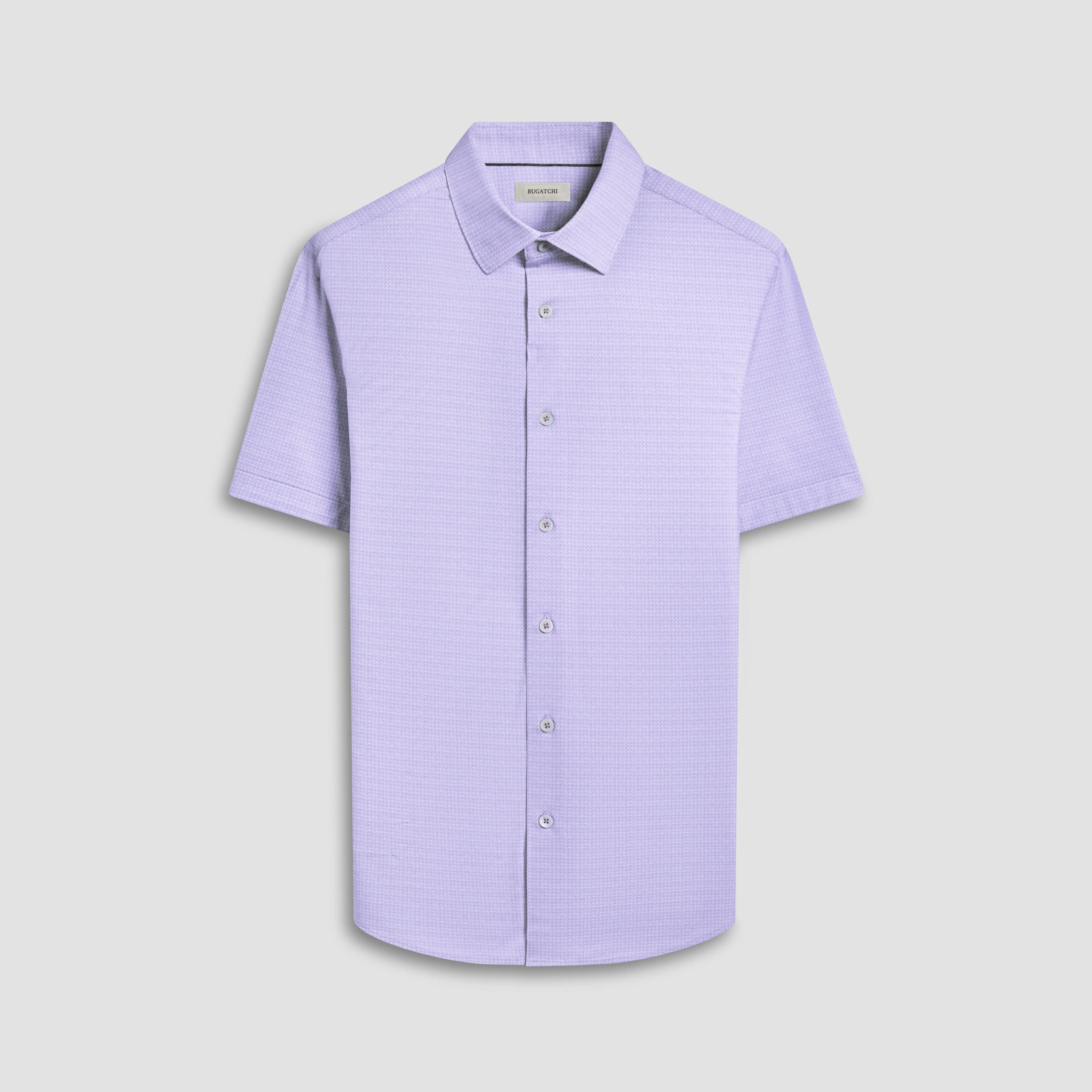 Miles Mini Check OoohCotton Short-Sleeve Shirt