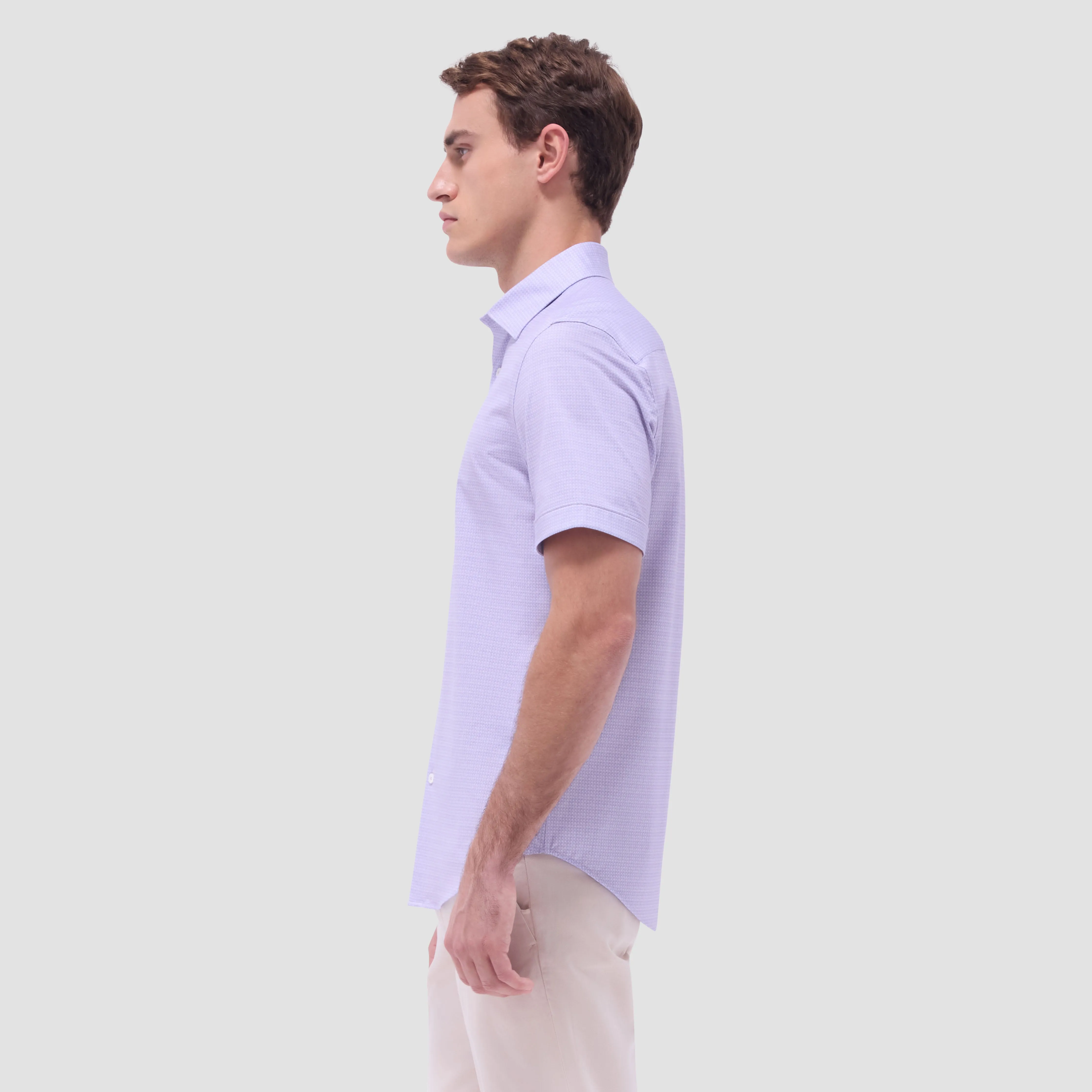 Miles Mini Check OoohCotton Short-Sleeve Shirt