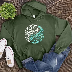 Teal Nature Ying Yang Hoodie
