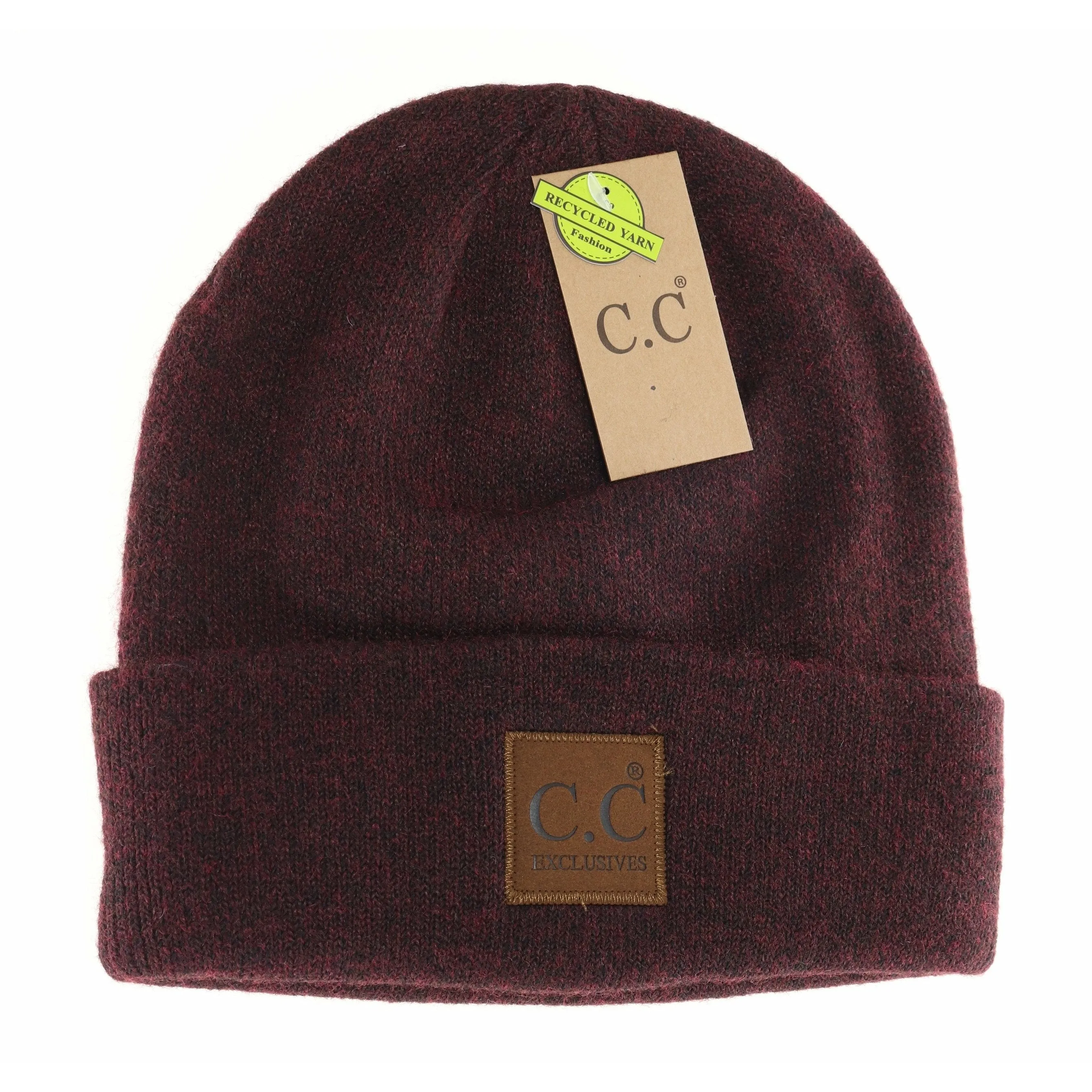 Unisex Leather Patch CC Beanie